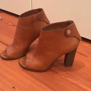 Coach open toe bootie heel
